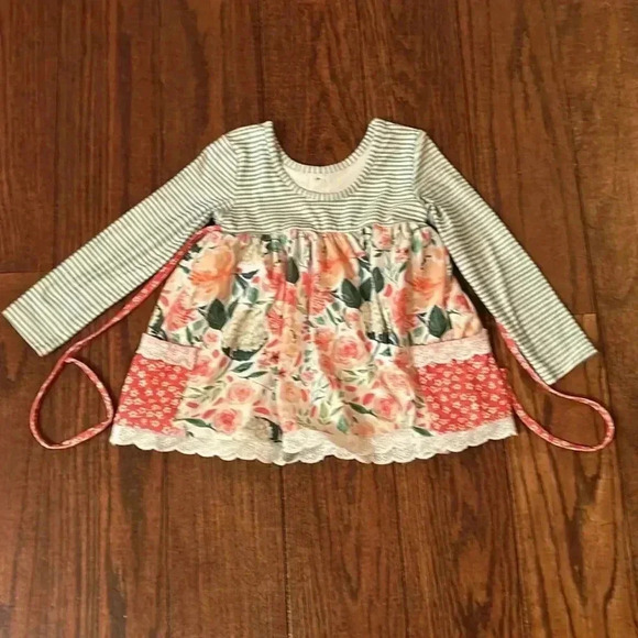Cheeky Plum Dress/Top Eyelet On Hem Of Dress & Pockets Size 3T - Picture 9 of 9